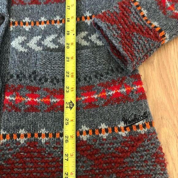 WOOLRICH Cumberland 9679 Charcoal 100% Lambswool Cardigan - Picture 6 of 10